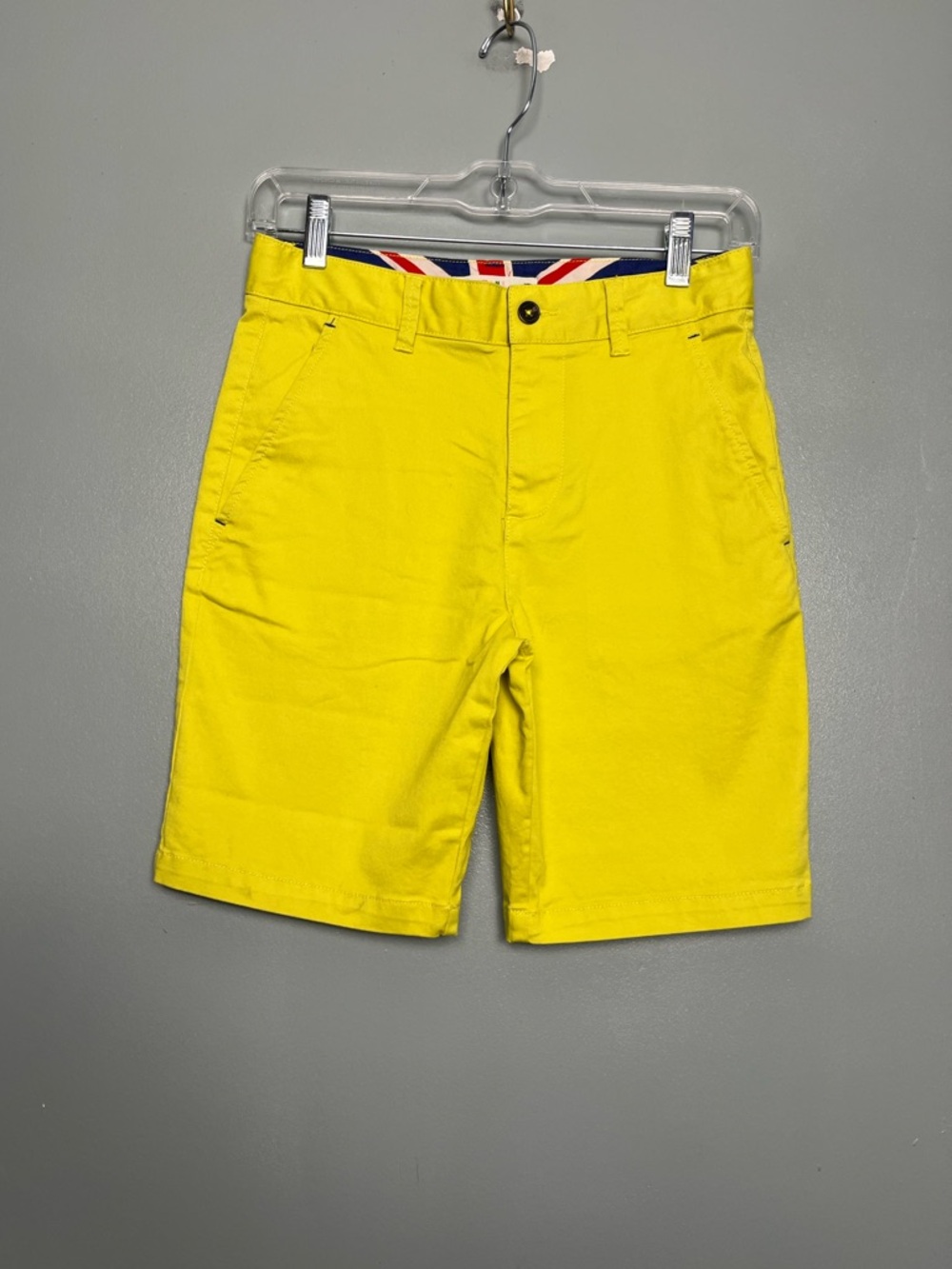 Mini Boden Classic Chino Shorts Pineapple Yellow Kids Size 11-12 Y